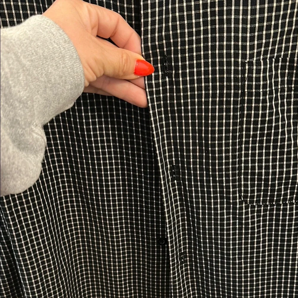 Men's Black Checkered Shirt - Picture 4 of 6